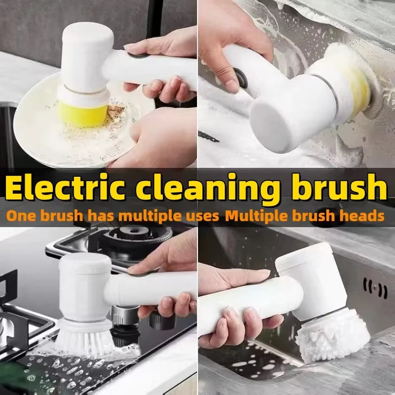 5-in-1 Electric Spin Scrubber Brush
